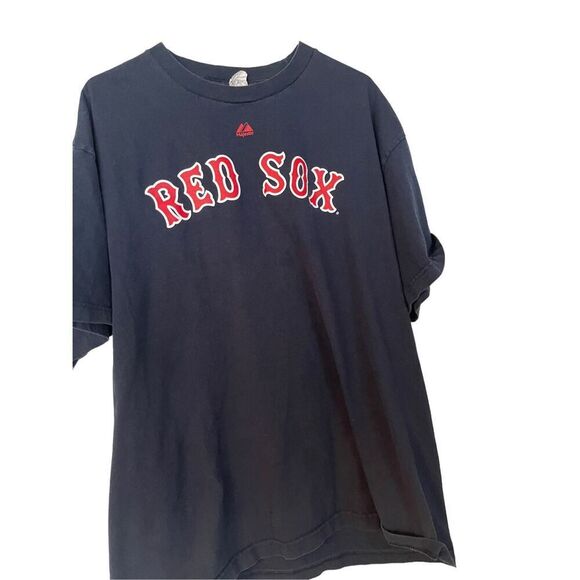 Majestic Mens Black Red Sox Print Short-Sleeve Shirt Extra Large - Picture 1 of 11